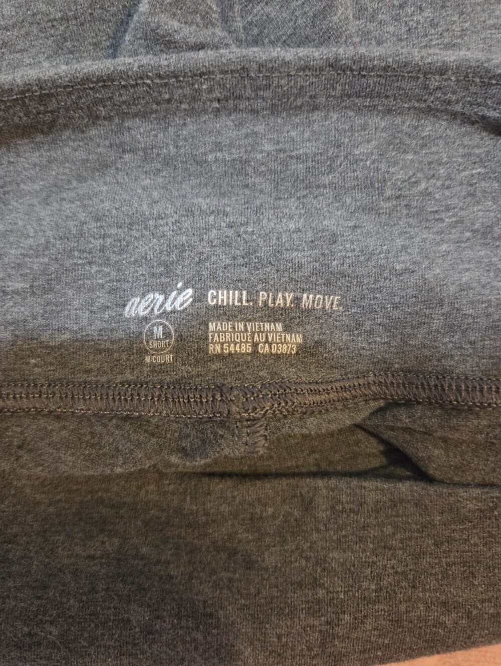 Aerie High Waisted Gray Casual Athletic Workout Skinny Leggings Medium Short - Picture 4 of 8